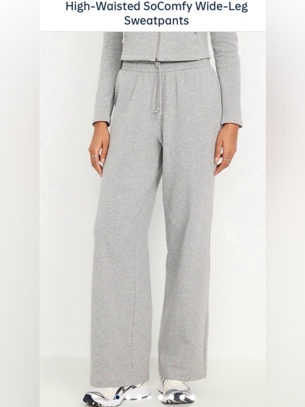 Old Navy SoComfy High-Waisted Wide-Leg Sweatpants - Light Gray - LT